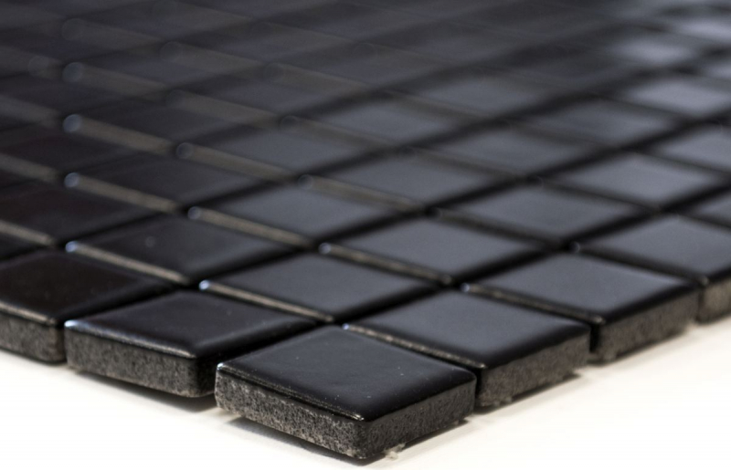 Ceramic mosaic Mosaic tiles black matt Tile backsplash Kitchen backsplash MOS18D-0311