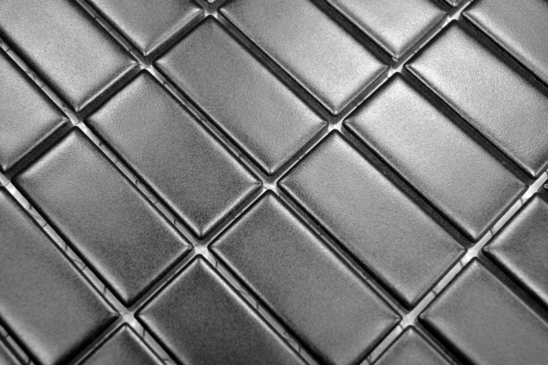 Hand pattern mosaic tile ceramic rods black matt tile WC bathroom tile MOS24B-0311_m