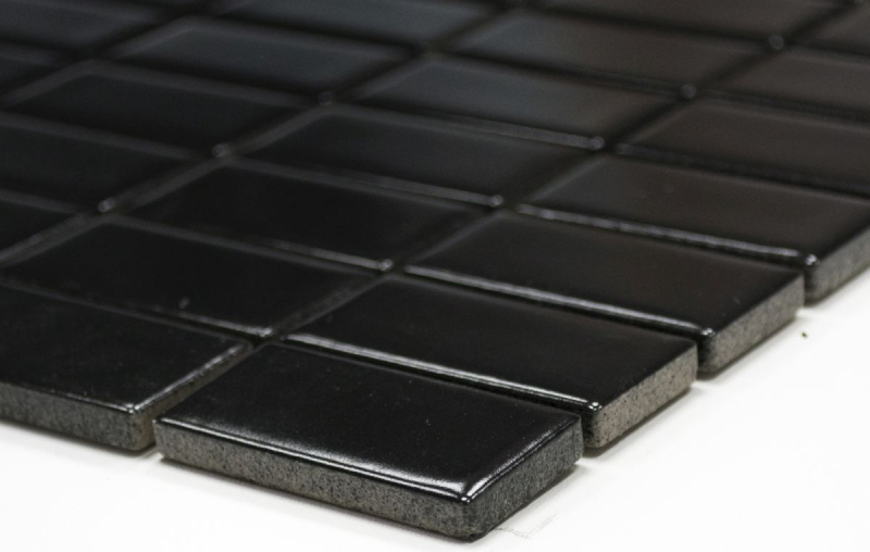 Mosaic tile ceramic rods black matt tile WC bathroom tile MOS24B-0311_f