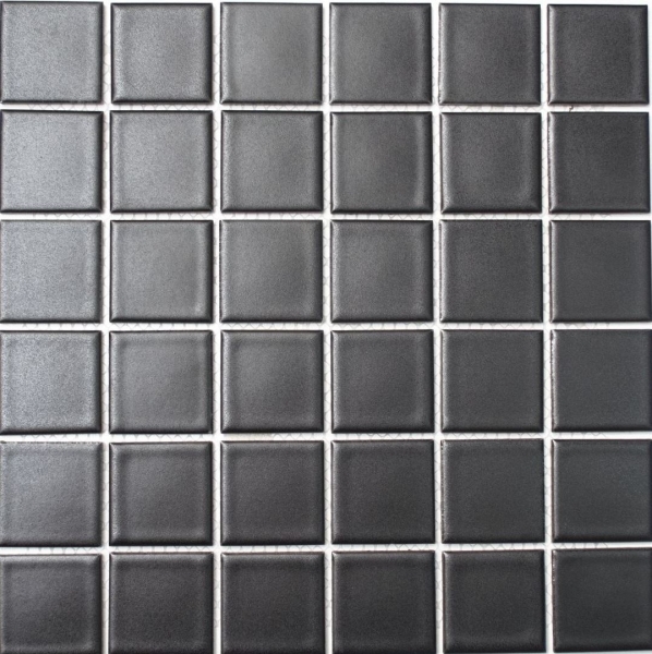 Keramik Mosaik Fliese schwarz matt Fliesenspiegel Küchenrückwand MOS16-0311