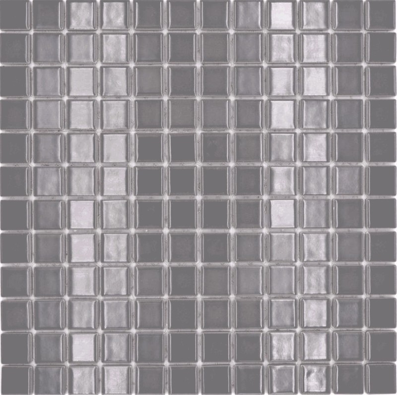 Mosaïque céramique gris métal anthracite gris foncé Paroi de douche brillante MOS18D-0204