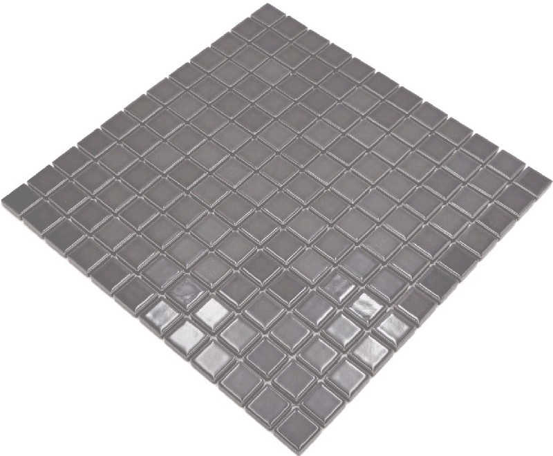 Mosaico ceramico in metallo grigio antracite grigio scuro Schermo doccia lucido MOS18D-0204