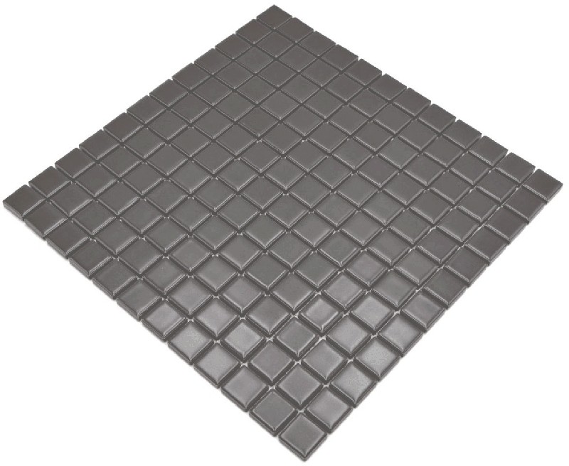 Mosaico ceramico Piastrelle di mosaico metallo grigio antracite opaco Alzatina per cucina MOS18D-0211
