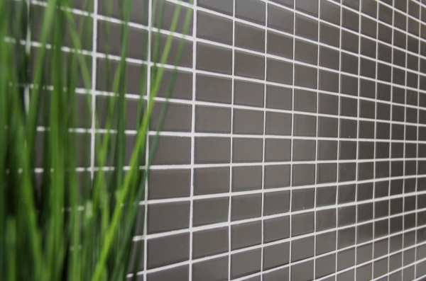 Rod mosaic tile ceramic metal gray anthracite matt wall cladding bathroom kitchen MOS24B-0211