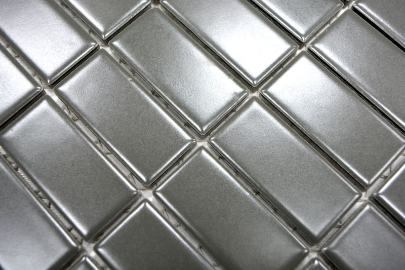 Mosaic tile ceramic metal gray rods metal matt MOS24B-0211_f