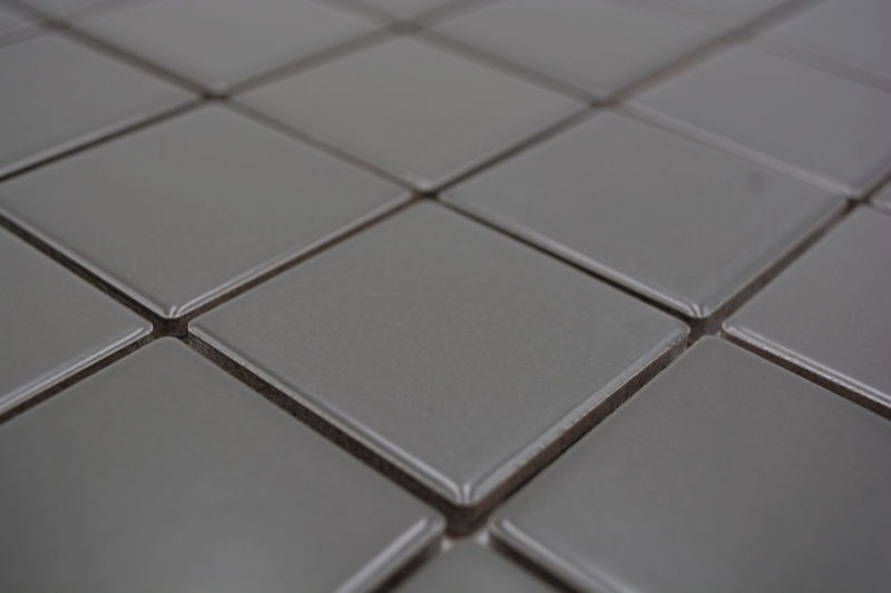 Keramik Mosaik Fliese grau metall matt Fliesenspiegel Küchenrückwand MOS16B-0211
