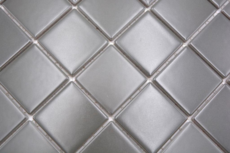 Piastrella di ceramica a mosaico grigio metallo opaco MOS16B-0211