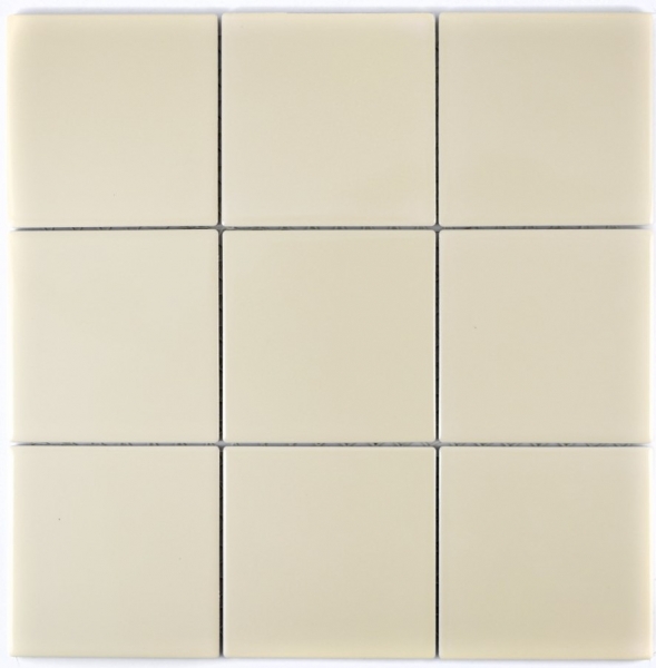 Piastrella a mosaico con motivo a mano ceramica beige lucido piastrella bagno WC MOS23-1201_m