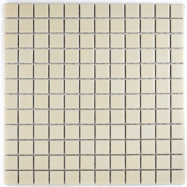 Hand-painted mosaic tile magnolia beige matt tile backsplash ceramic mosaic MOS18D-1911_m