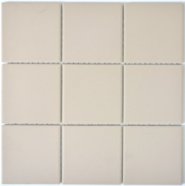 Piastrella di mosaico dipinta a mano in ceramica beige chiaro non smaltata Piastrella per piatto doccia MOS22-1202-R10_m