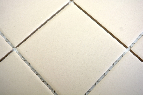 Piastrella a mosaico in ceramica beige chiaro non smaltata per piatto doccia MOS22-1202-R10_f