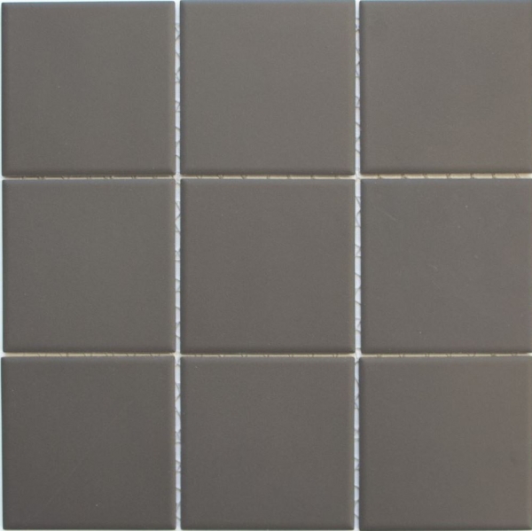 Mosaik Fliese Keramik graubraun unglasiert rutschsicher Duschtasse Spritzschutz Küche - MOS14-CU952