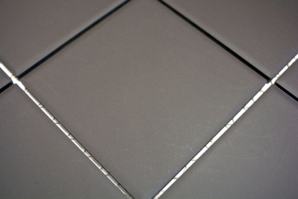 Mosaik Fliese Keramik graubraun unglasiert rutschsicher Duschtasse Spritzschutz Küche - MOS14-CU952