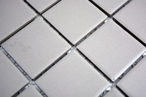 Piastrella a mosaico in ceramica grigio chiaro non smaltata per lalzatina della cucina MOS14-1202_f