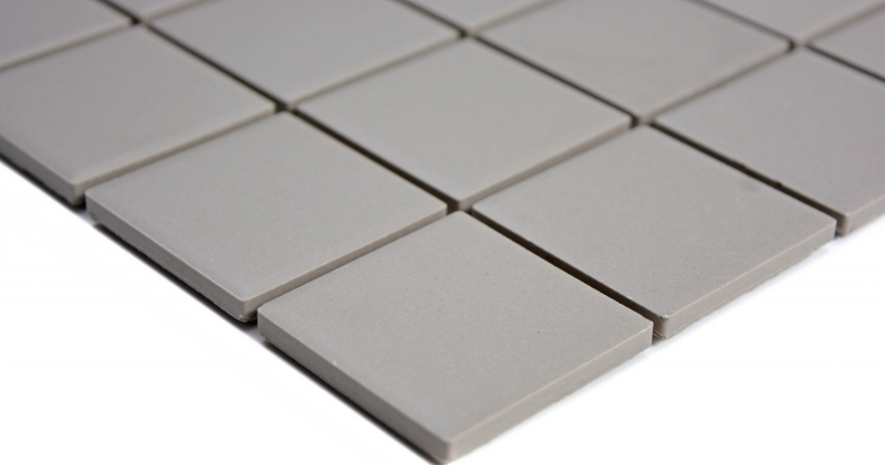 Mosaic tile ceramic light gray unglazed kitchen splashback MOS14-1202_f