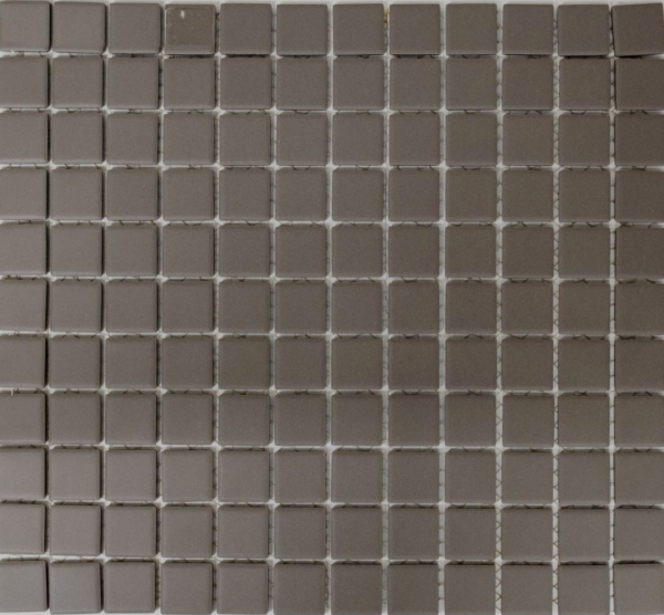 Piastrella a mosaico in ceramica grigio-marrone non smaltata piatto doccia antiscivolo piastrella per cucina - MOS18B-0211-R10