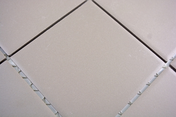 Piastrella a mosaico in ceramica grigio medio non smaltata antiscivolo piatto doccia alzatina parete cucina - MOS22-0202