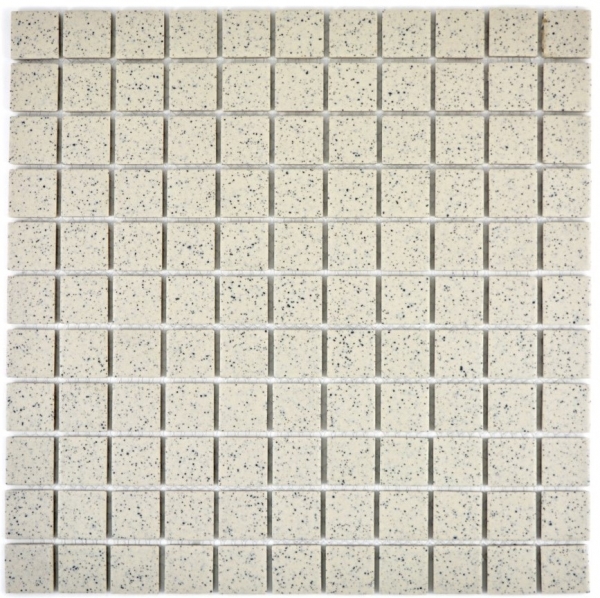 Piastrella a mosaico in ceramica crema bianca maculata non smaltata per piatti doccia MOS18-0103-R10_f