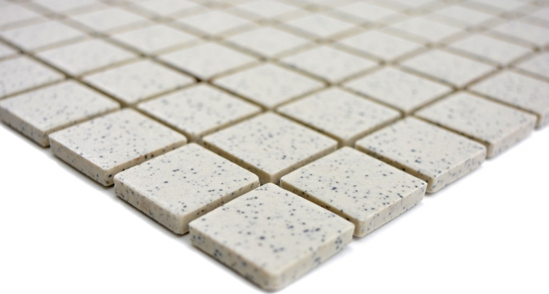 Mosaic tile ceramic cream white speckled unglazed non-slip shower tray floor tile bathroom tile - MOS18-0103-R10