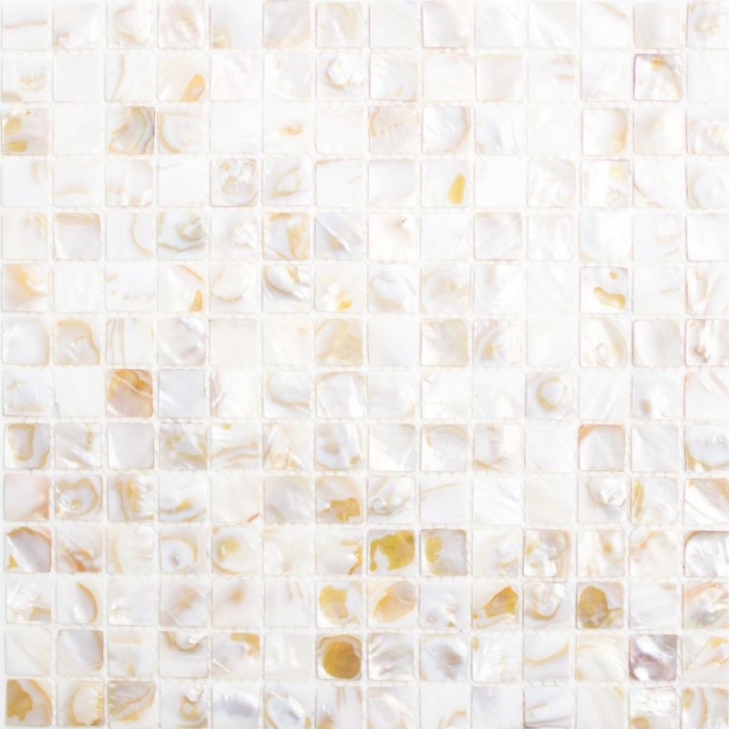 Mosaico in madreperla Mosaico a conchiglia bianco beige chiaro doccia a parete MOS150-SM203