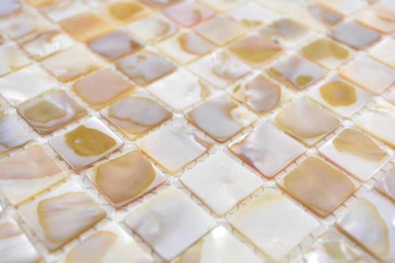 Mosaico in madreperla Mosaico a conchiglia bianco beige chiaro doccia a parete MOS150-SM203