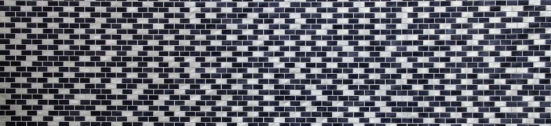 Piastrella a mosaico Alluminio Brick nero Piastrella backsplash parete cucina MOS48-0208