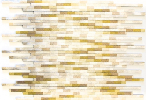 Mosaic back panel aluminum light brown composite Alu Brick brushed Coloured Light MOS49-L102L_f