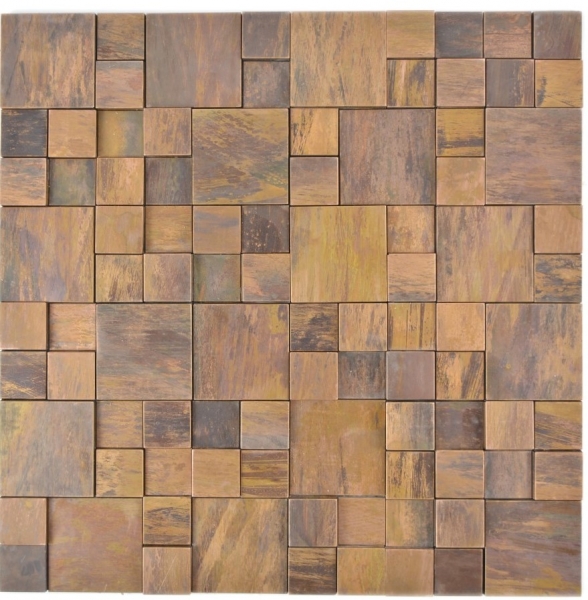 Mosaic splashback copper brown combi 3D brown kitchen MOS49-1512_f