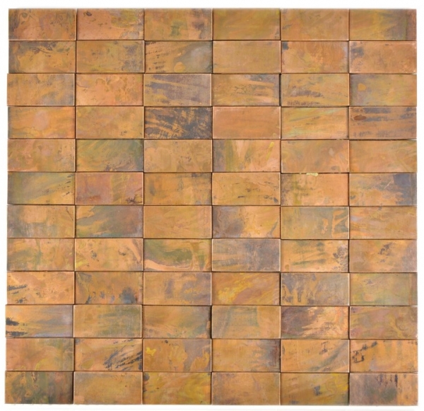 Mosaik Rückwand Kupfer braun Stäbchen 3D braun Küche MOS49-1514_f