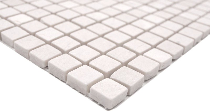 Mosaico in marmo pietra naturale crema beige chiaro mini quadrato - MOS38-0104