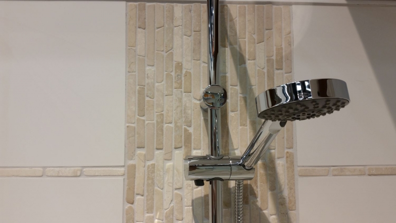 Mosaico di marmo pietra naturale composito aste crema bianco mattone alzatina cucina piastrelle - MOS40-0102