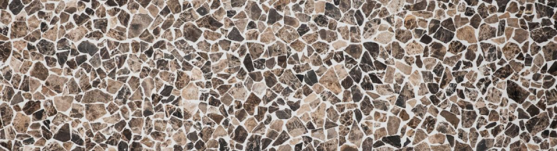 Mosaik Fliese Marmor Bruchmosaik Impala braun geflammt Wand 44-1306_b1 Matte 