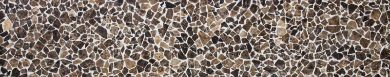 Piastrella di mosaico in marmo pietra naturale di cava Ciot Impala marrone fiammato MOS44-1306_f
