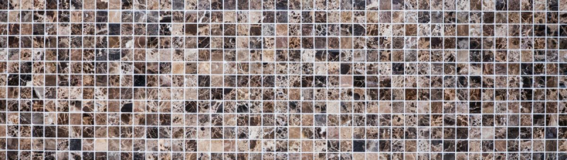 Hand-painted mosaic tile marble natural stone Impala brown polished MOS42-1306_m