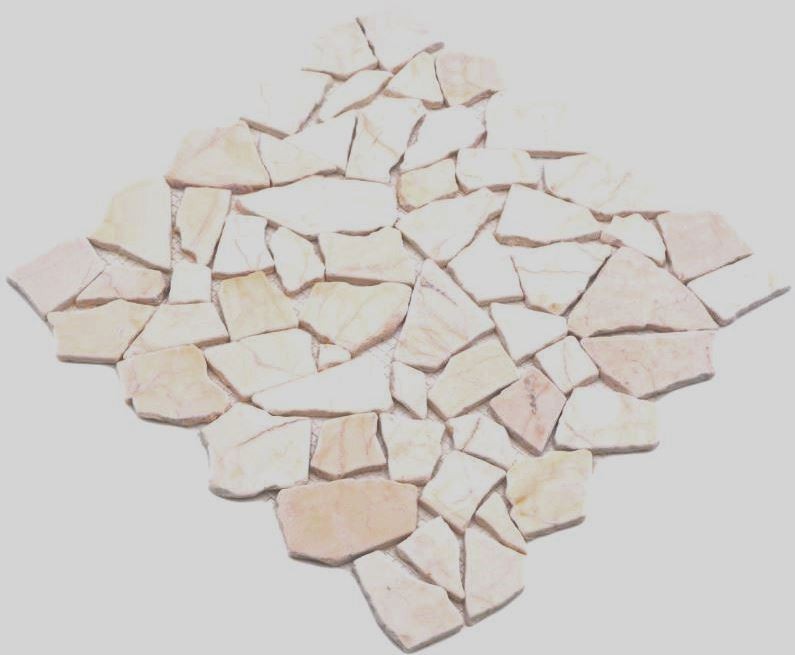 Mosaik Bruch Marmor Naturstein Polygonal golden cream poliert Struktur Fliesenspiegel Wandverblender - MOS44-30-2807