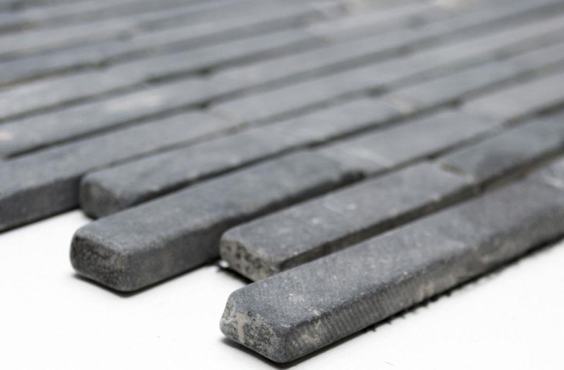 Mosaic marble natural stone gray anthracite brick composite sticks splashback tile backsplash kitchen wall - MOS40-0125