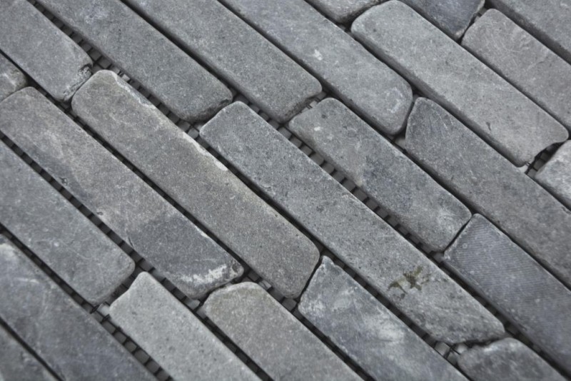 Mosaic marble natural stone gray anthracite brick composite sticks splashback tile backsplash kitchen wall - MOS40-0125