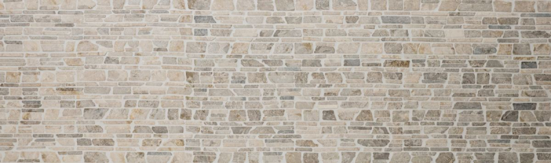Mosaico di marmo pietra naturale grigio chiaro argento sapone grigio mattone mosaico mattone legame muro di fronte cucina - MOS40-0230