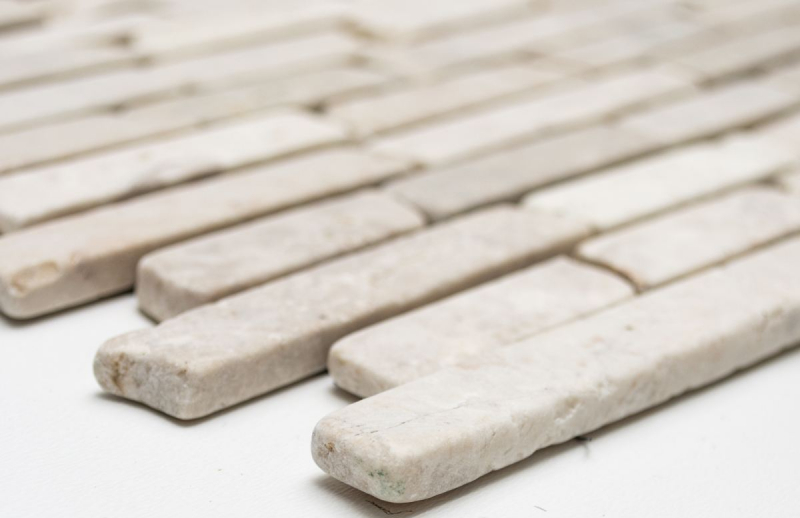 Échantillon manuel de carreaux de mosaïque Marbre pierre naturelle beige clair Brick Biancone MOS40-0105_m