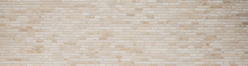 Mosaïque marbre pierre naturelle beige clair Brick composite baguettes protection anti-éclaboussures murales carreaux de faïence - MOS40-0105