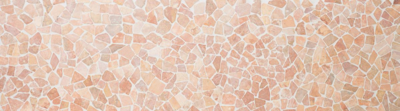 Mosaik Bruch Marmor Naturstein rot Polygonal Rossoverona Spritzschutz Fliesenspiegel Küchenfliese Bad - MOS44-30-140