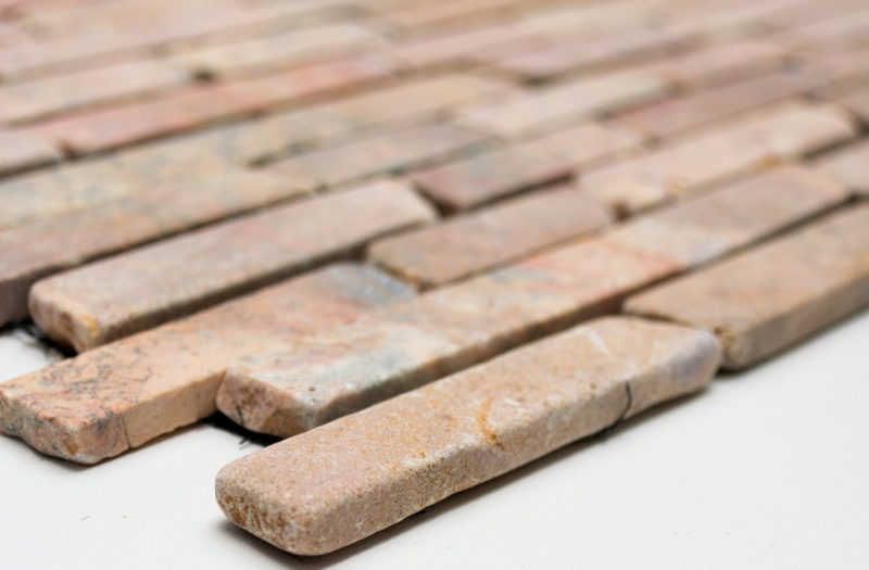 Handmuster Mosaik Fliese Marmor Naturstein rot Brickmosaik Rossoverona ...