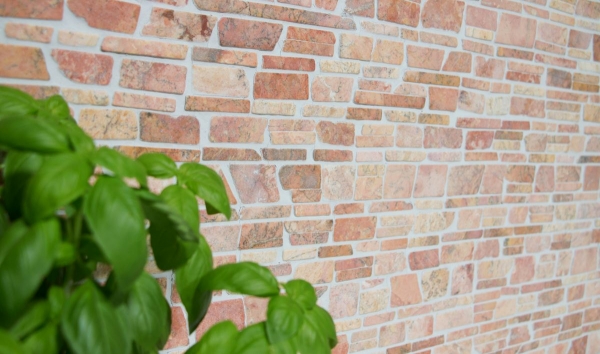 Handmuster Mosaik Fliese Marmor Naturstein rot Brickmosaik Rossoverona ...