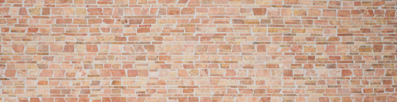 Handmuster Mosaik Fliese Marmor Naturstein rot Brickmosaik Rossoverona MOS40-0220_m
