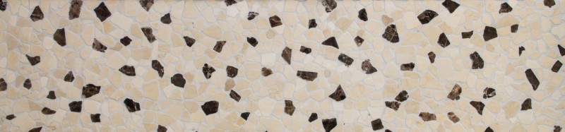 Marbre Bruch Pierre naturelle beige marron Polygonal Castanao Cream Carreaux de parement mural - MOS44-30-190