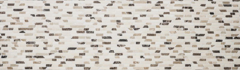 Mosaico di marmo pietra naturale beige marrone crema Brick Castanao Composite Chopsticks Tile Backsplash Wall Kitchen - MOS40-0195