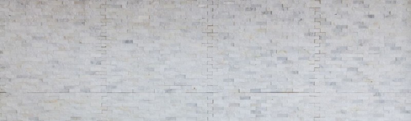 Piastrella di marmo a mosaico Pietra naturale Mattone Parete bond bianco 3D look Piastrella di parete WC - MOS40-3D11