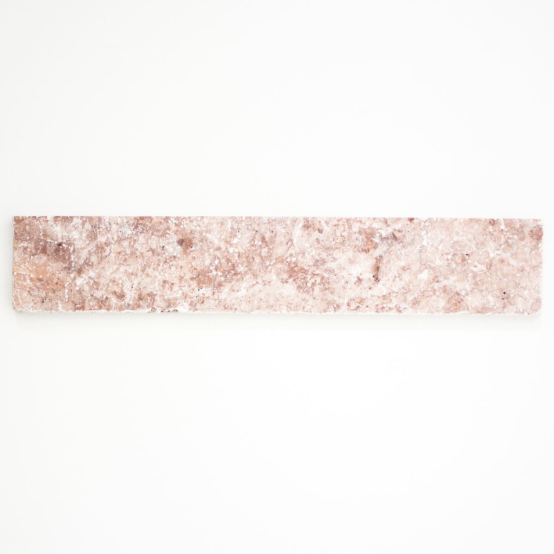 Zoccolo in travertino pietra naturale rosa zoccolo in pietra naturale Rosso aspetto antico bordo muro cucina bordo bagno - MOSSock-45470