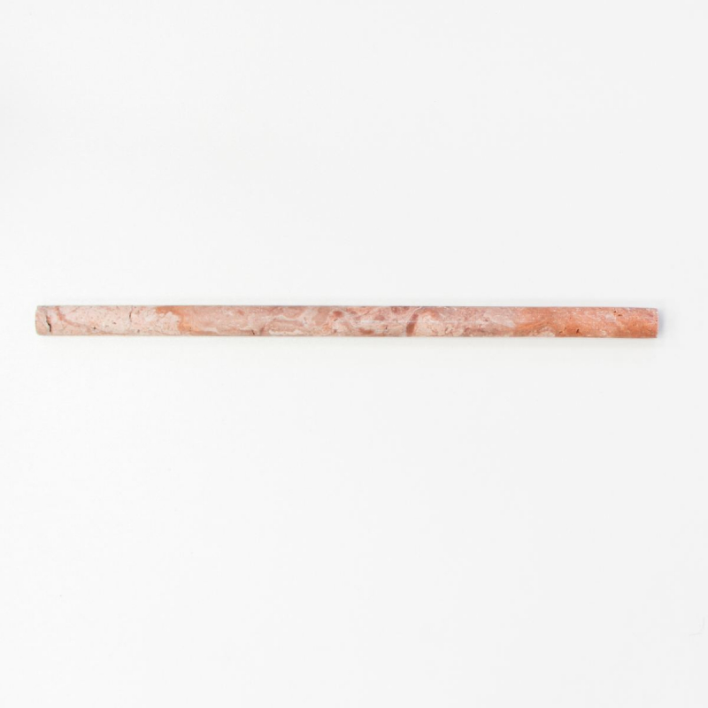 Bordo travertino pietra naturale profilo rosa Pencil Rosso aspetto antico parete cucina bagno WC sauna - MOSPENC-45315