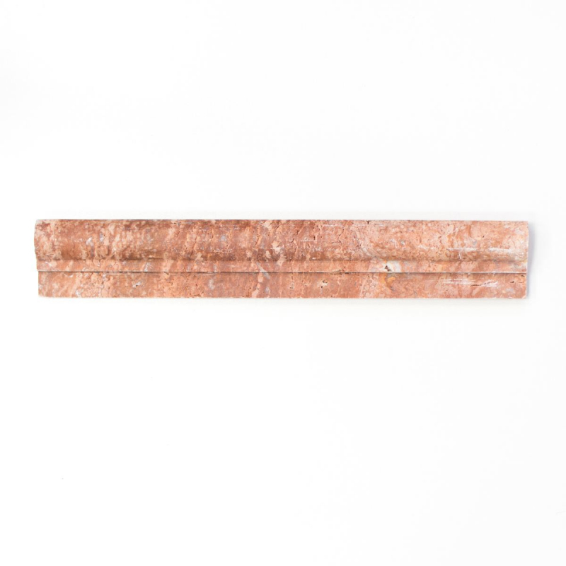 Border Travertine natural stone red profile Ogee1 Rosso Antique Travertine MOSProf-45348_f